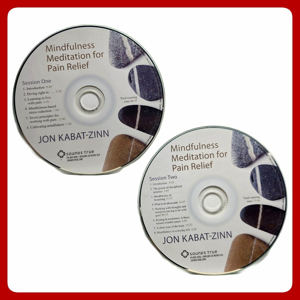 Jon Kabat-Zinn Mindfulness Meditation Audio Program 2CD Wellness Self Help EUC